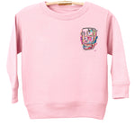 UNIQUE children's sweater unisex pink art work by SKINS LA