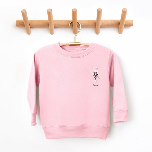 Kids 'I Love U' Sweater Pink