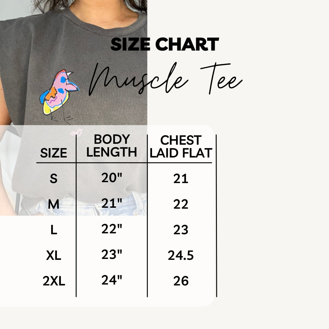 Frank-White Muscle Tee - Denim