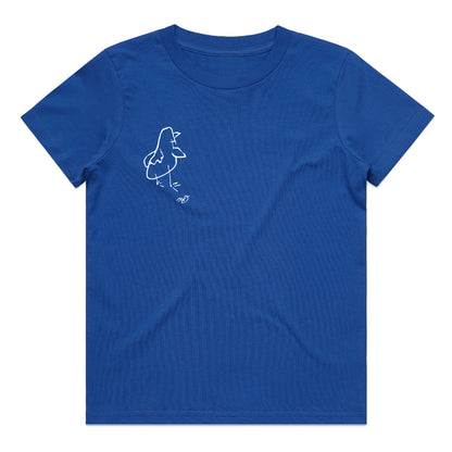 Kids 'Frank White' T-shirt - Blue