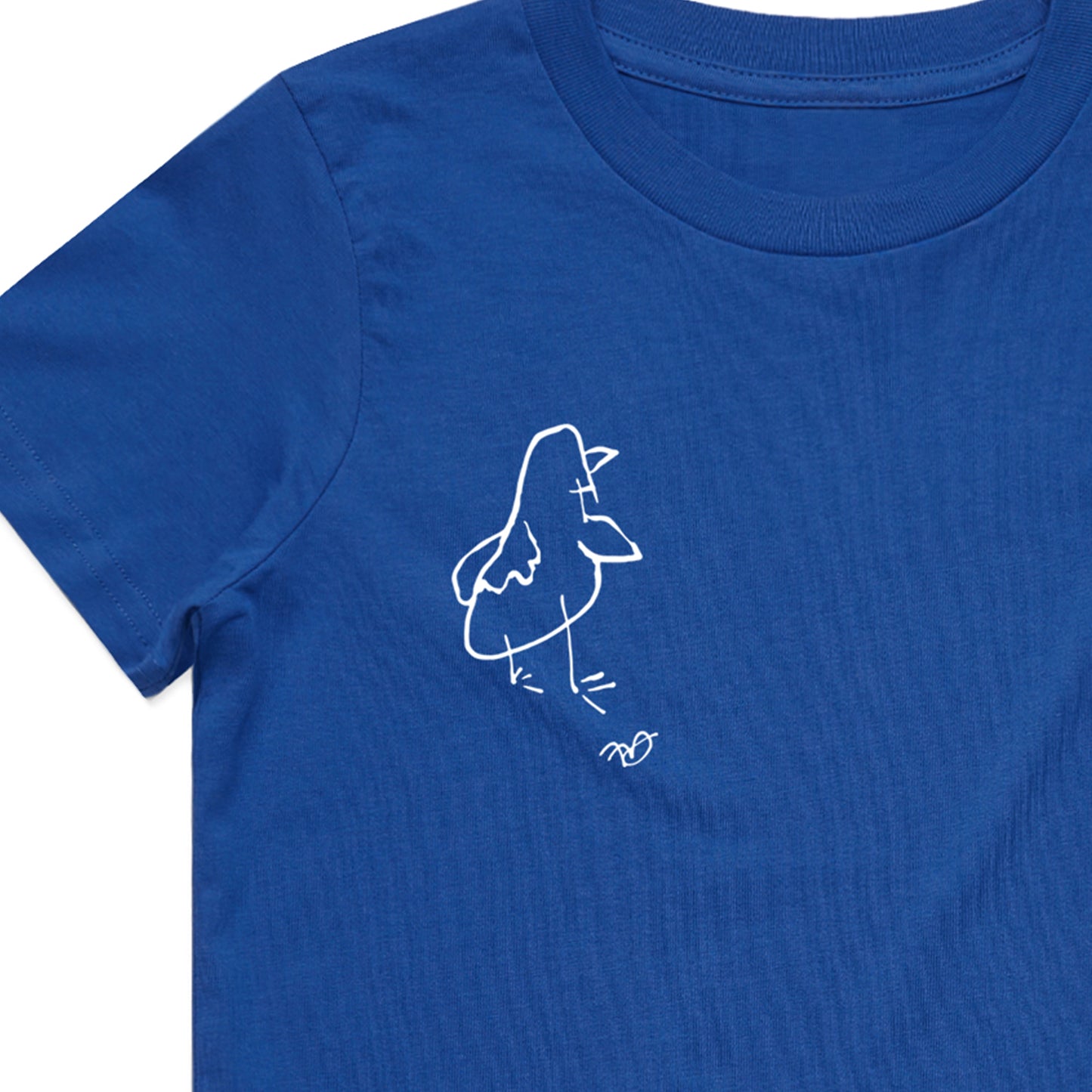 Kids 'Frank White' T-shirt - Blue