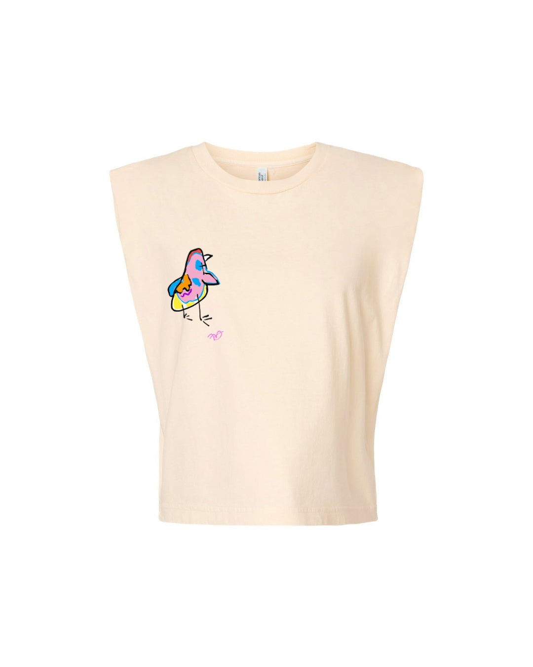 Disco Frank Muscle Tee - Cream