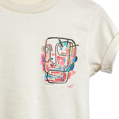 fun and cute kids t-shirt with original art on the chest. All prints are made from the original artwork of SKINS LA
