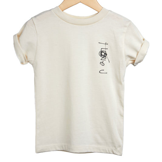 fun and cute kids t-shirt with original art on the chest. All prints are made from the original artwork of SKINS LA